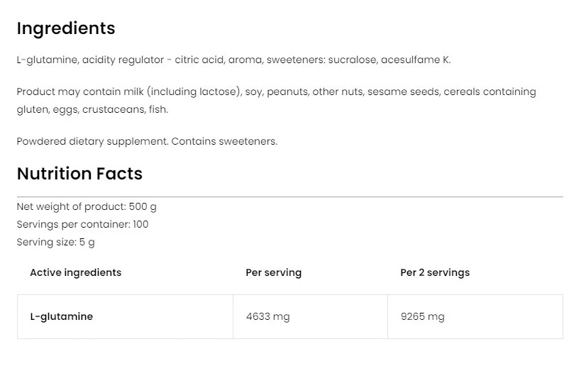 Ostrovit – Glutaminas milteliai – 500 g, oranžinis - Image 5
