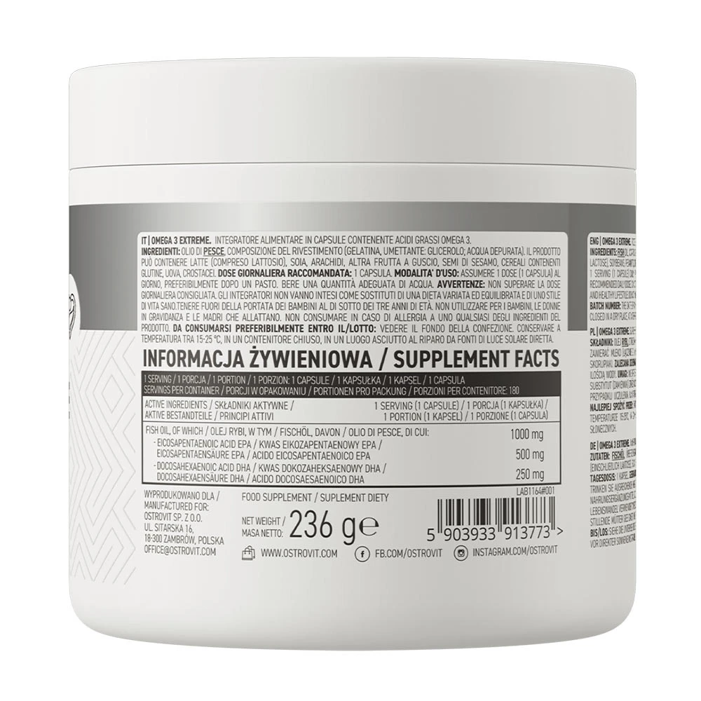OstroVit – Omega 3 Extreme – 180 kapsulių - Image 7