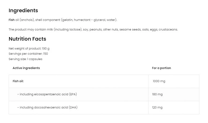 Ostrovit – Omega 3 Limited Edition – 150 kapsulių - Image 4