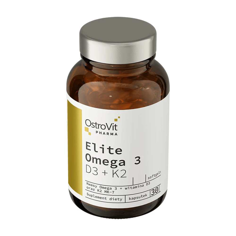 OstroVit – Pharma Elite Omega 3 D3 + K2 – 30 kapsulių - Billede 3