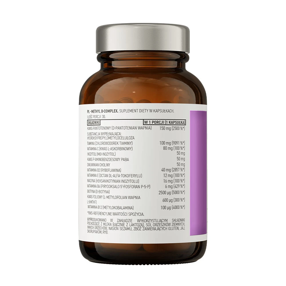 Ostrovit – Pharma Methyl B-Complex – 30 kapsulių - Image 4