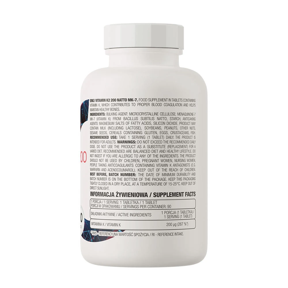 Ostrovit – Vitamin K2 200 Natto MK-7 – 90 tablečių - Image 7