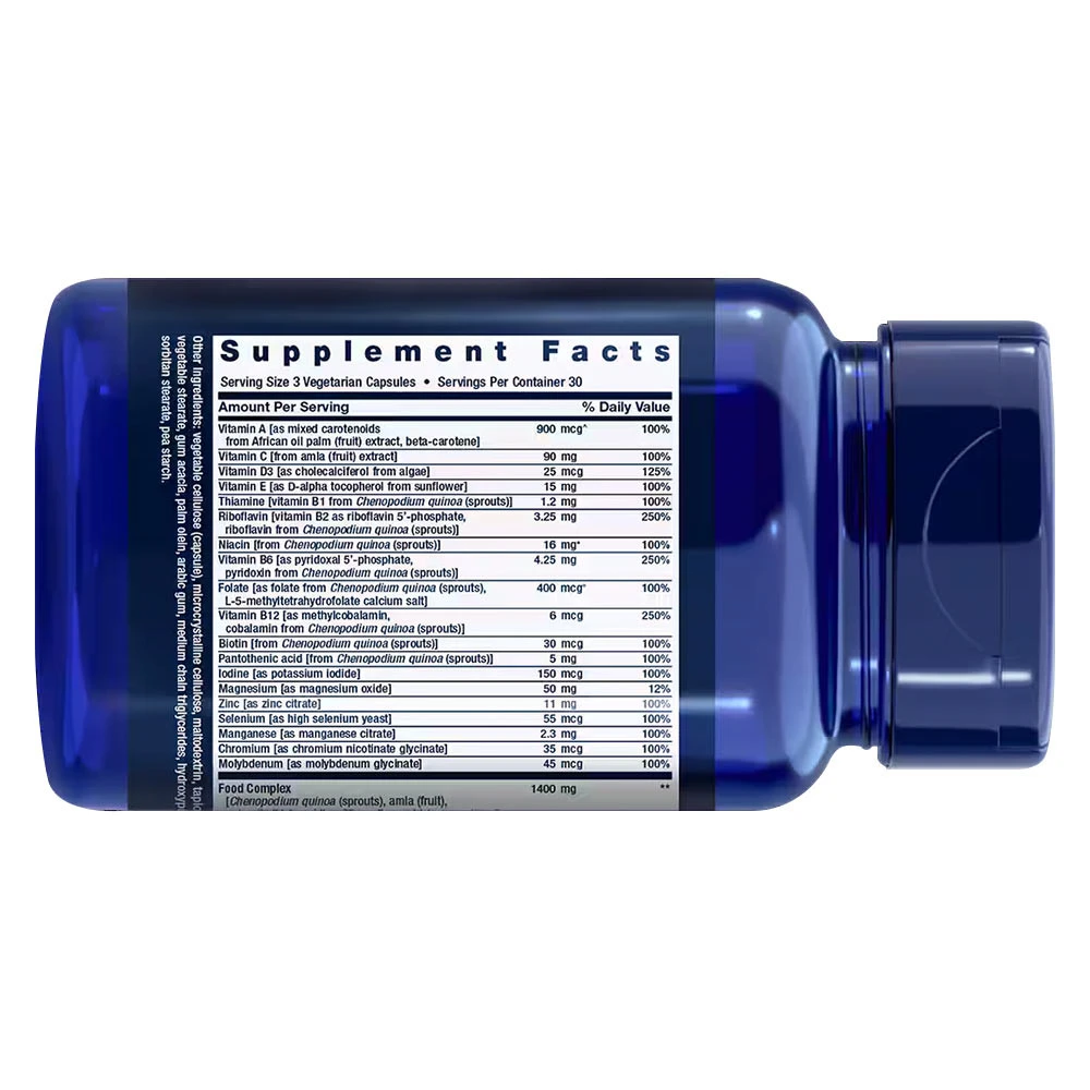 Plantebaseret multivitamin – Multivitaminas su augaliniais ekstraktais – 90 kapsulių - Billede 6