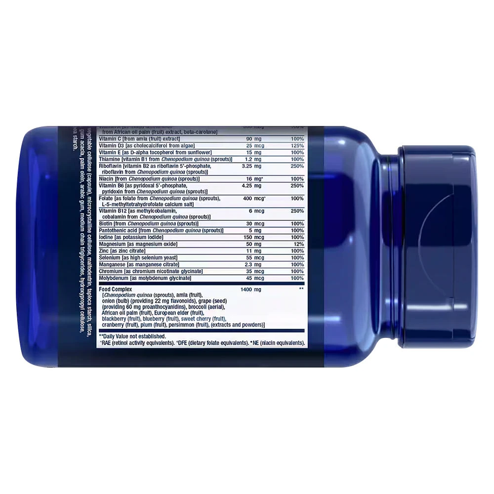 Plantebaseret multivitamin – Multivitaminas su augaliniais ekstraktais – 90 kapsulių - Billede 7