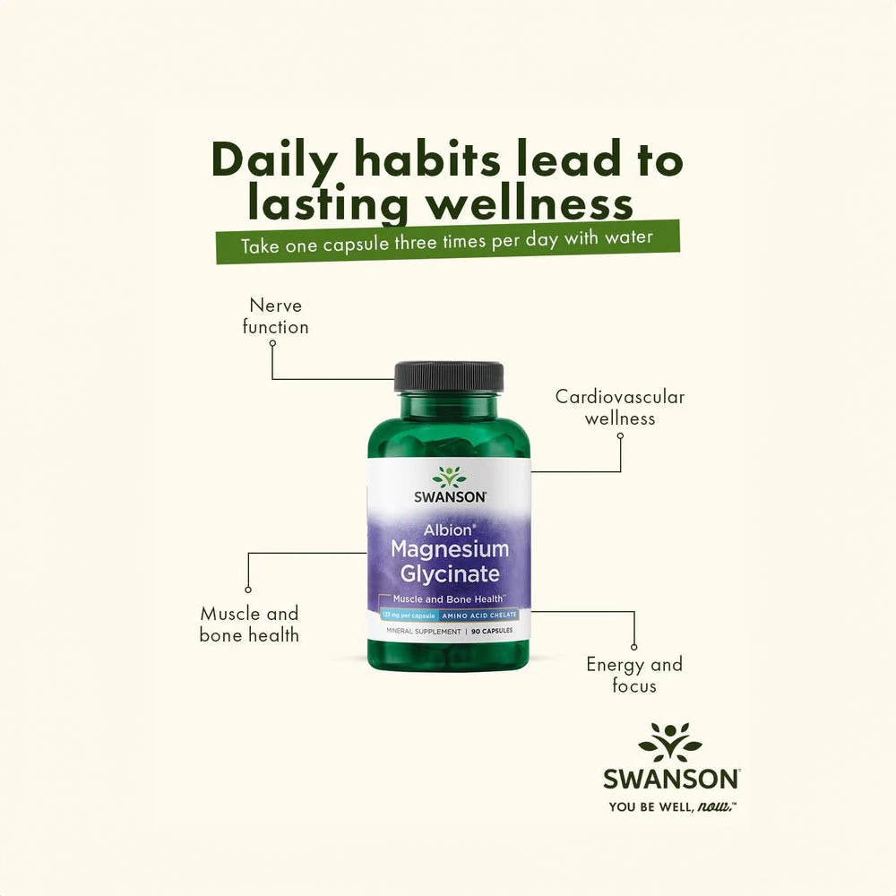 Albion Magnesium – 133 mg – 90 kapsulių - Billede 3