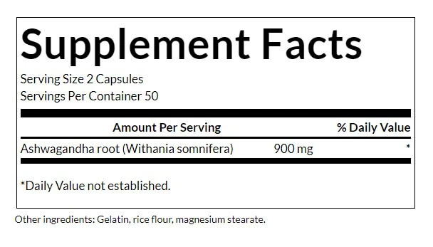 Ashwagandha – 450 mg – 100 kapsulių - Billede 6