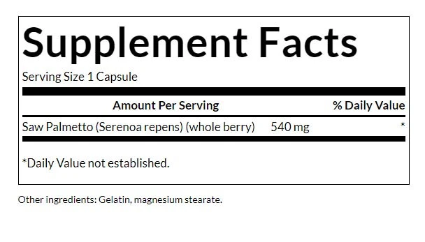 Savpalme – 540 mg – 100 kapsulių - Image 3