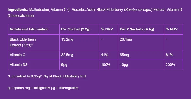 Sambucol – Baby Pulver 14 sachets, uden smag - Image 4