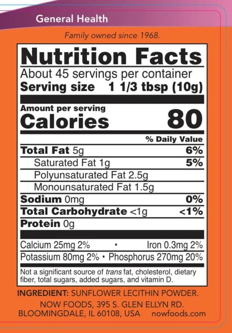 Solsikkelecithin – rent pulver – 454 g - Image 3