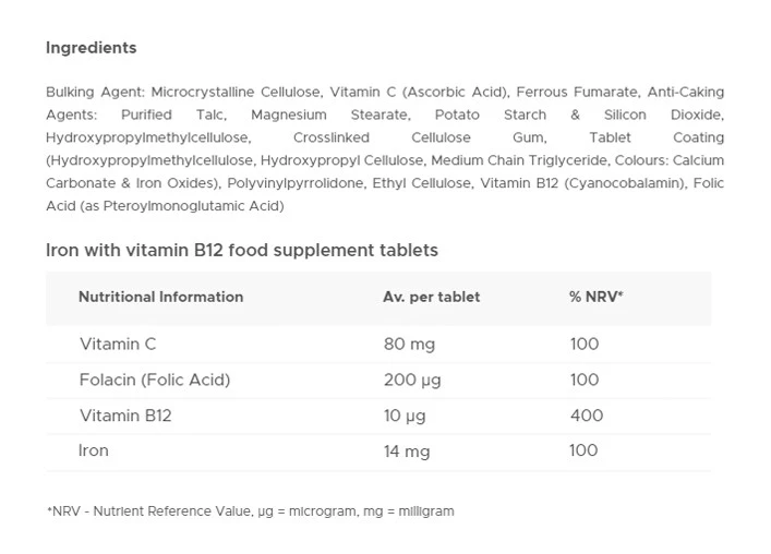 Vitabiotics – Ultra Iron – 30 tablečių - Billede 2
