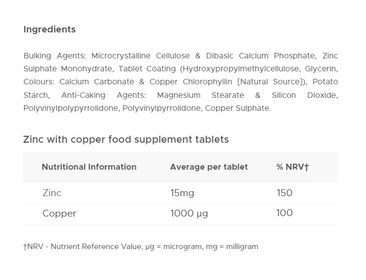 Vitabiotics – Ultra Zinc 15 mg – 60 tablečių - Image 2