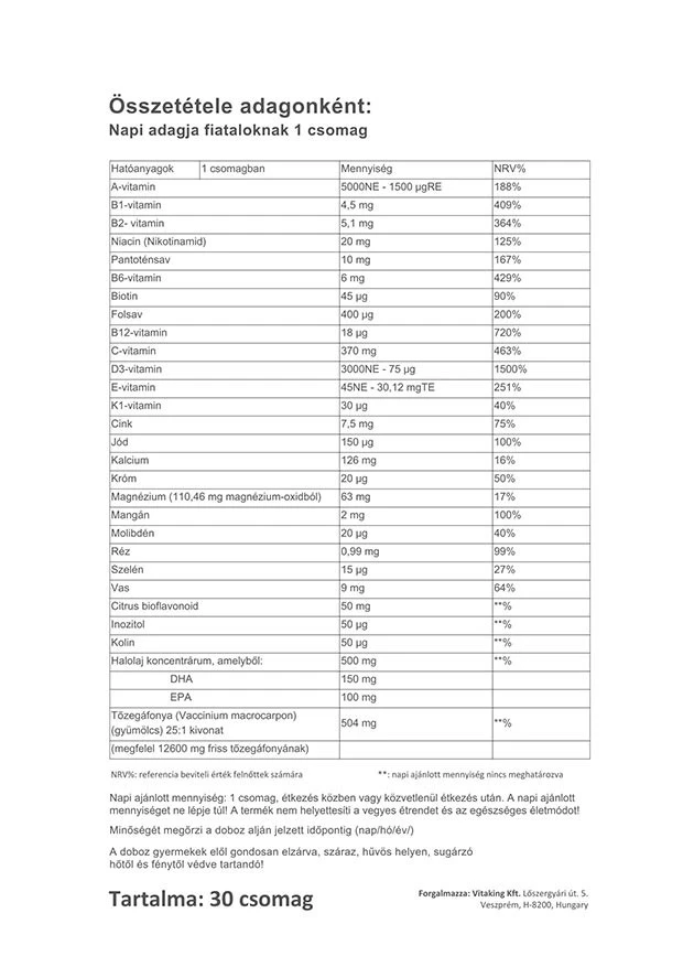 Vitaking – Multivitaminų Teen Pack 365 – 30 pak - Image 6