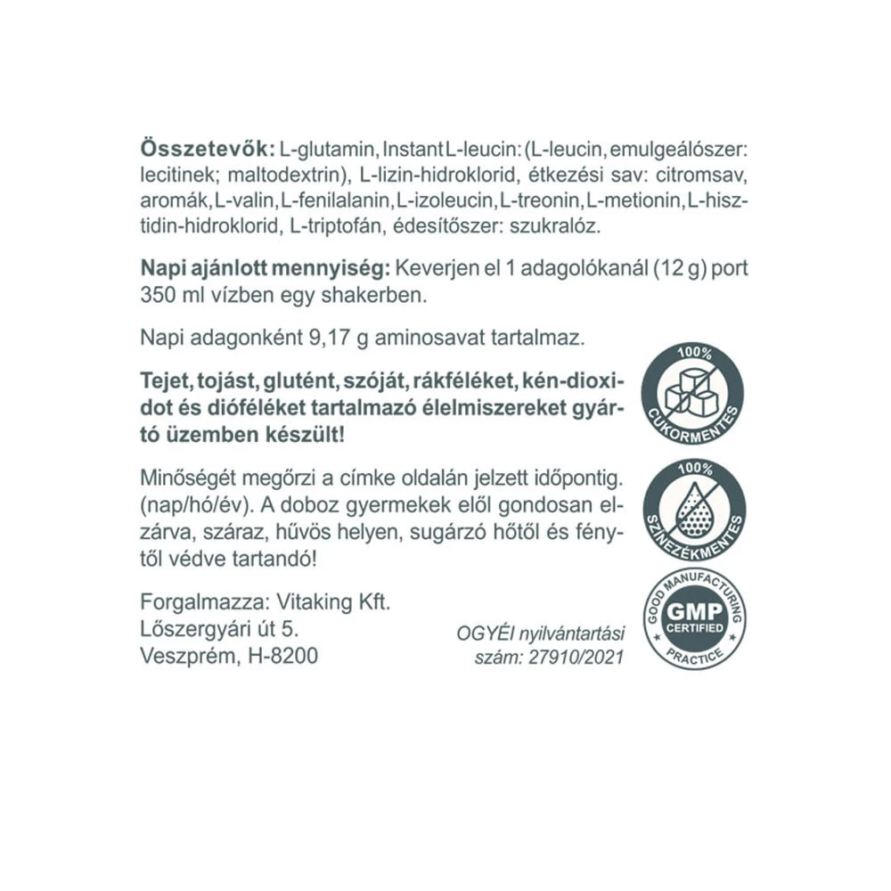 Vitaking – Amino rūgščių kompleksas 300 g, citrina - Image 6