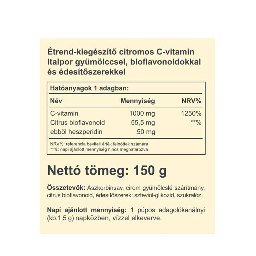 Vitaking – Instant Supreme C-vitaminų milteliai su citrinos skoniu – 150 g - Image 6