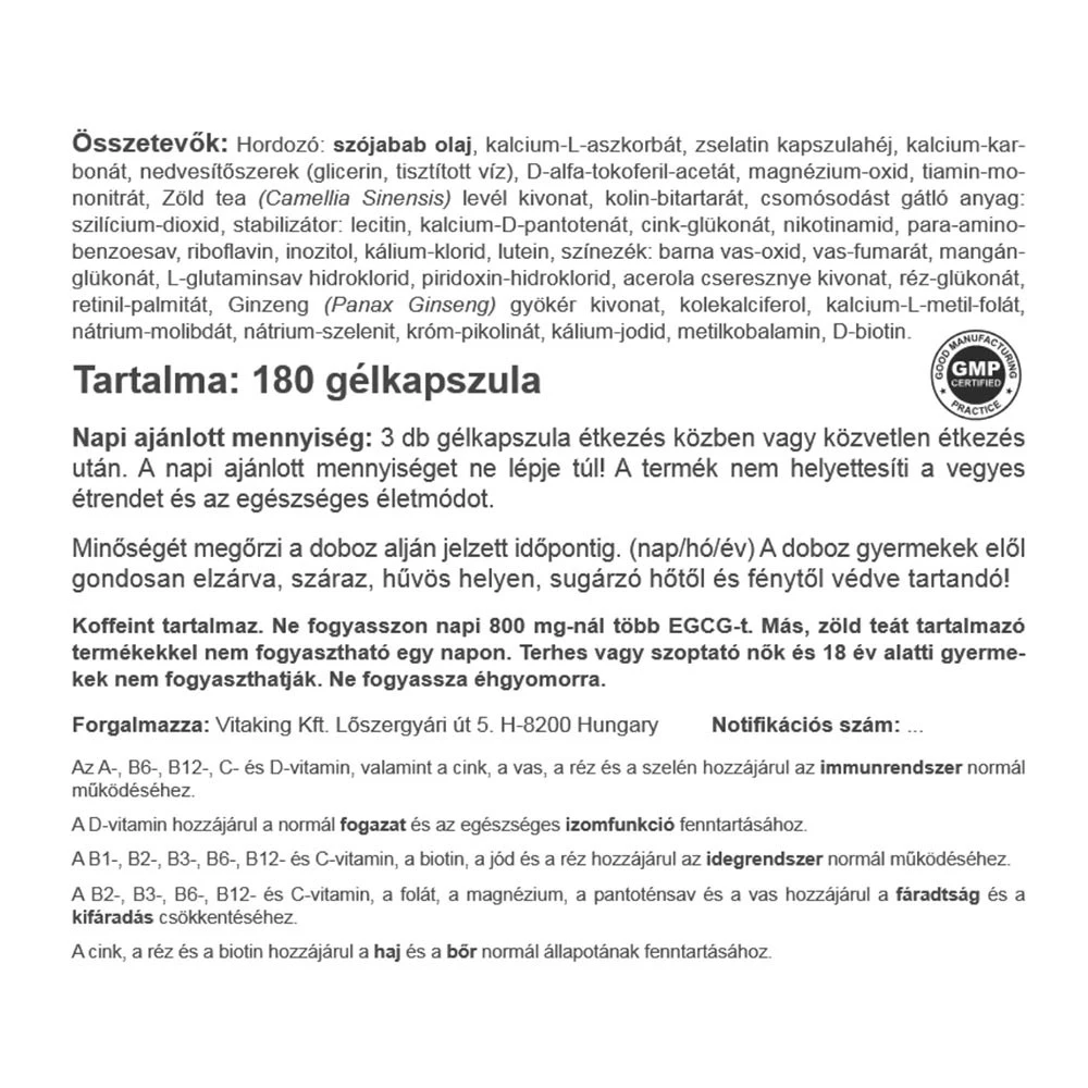 Vitaking – Multi Liquid Plus multivitaminas – 180 softgelių - Image 2