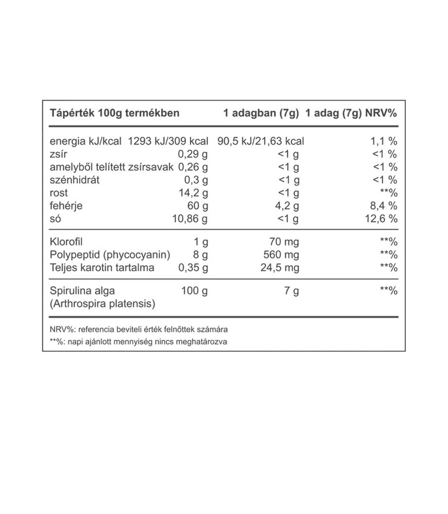 Vitaking – Spirulina algepulveris – 250 g - Billede 6