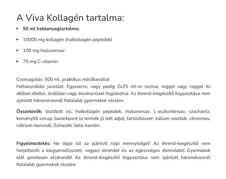 Vitaking – VI-VAHA kolagenas – 500 ml - Image 2