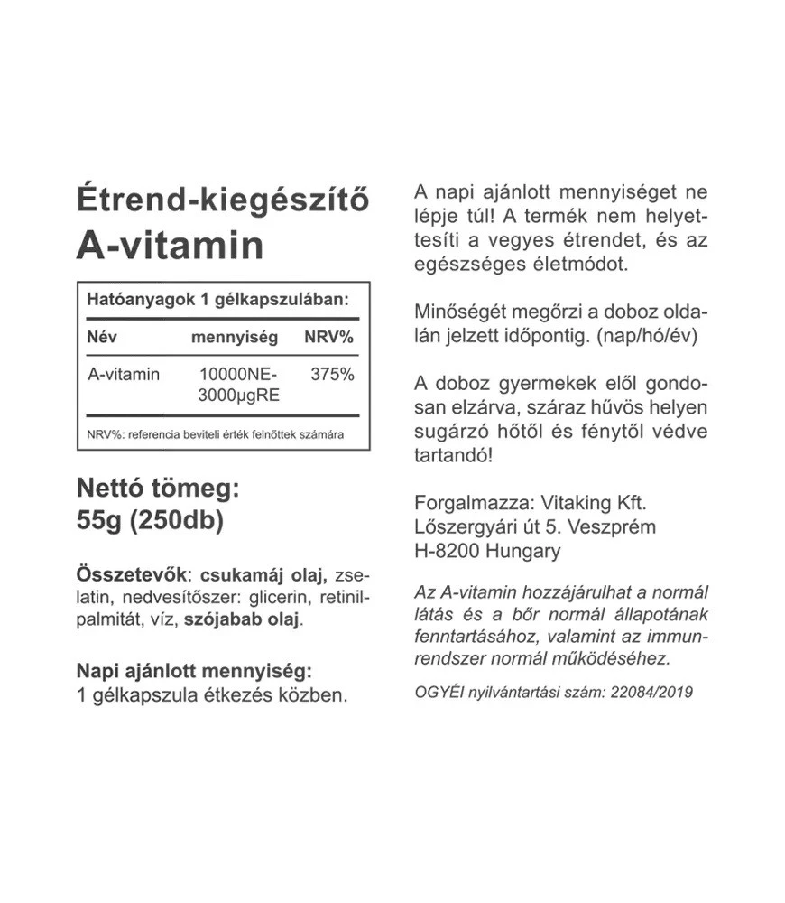 Vitaking – Vitaminas A ir D 10.000/1.000 IU (60 softgelių) - Image 5