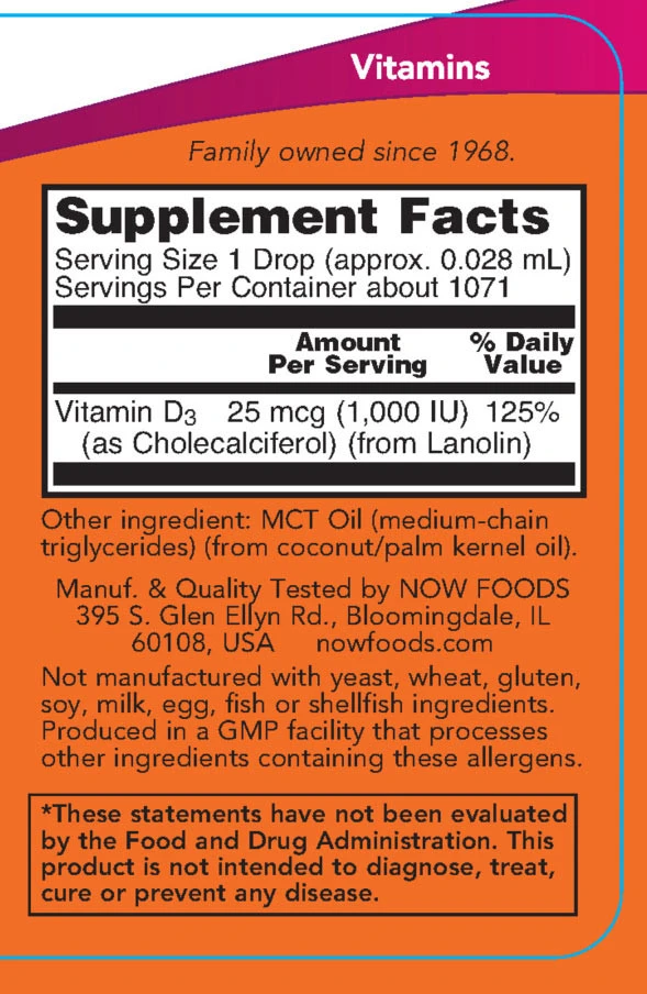 D-3 vitaminas – Flydende, 1000 IE (ekstra stiprumas) – 30 ml - Billede 3
