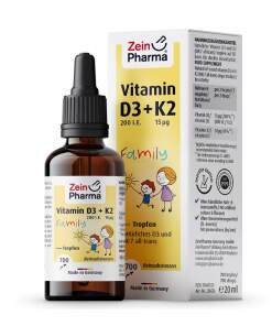 Vitamin D3 + K2 Family Drops - 20 ml.
