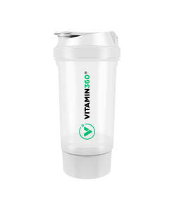 Vitamin360 Wave Shaker (500 ml + 150 ml) (White)