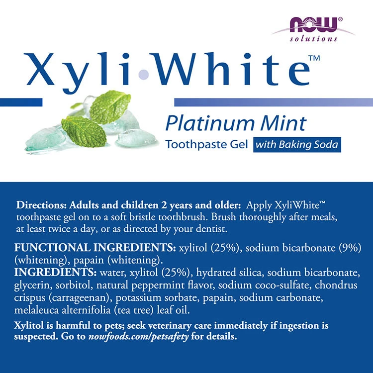 XyliWhite – Platinum Mint tandpasta gel med bagepulver – 181 g - Billede 4